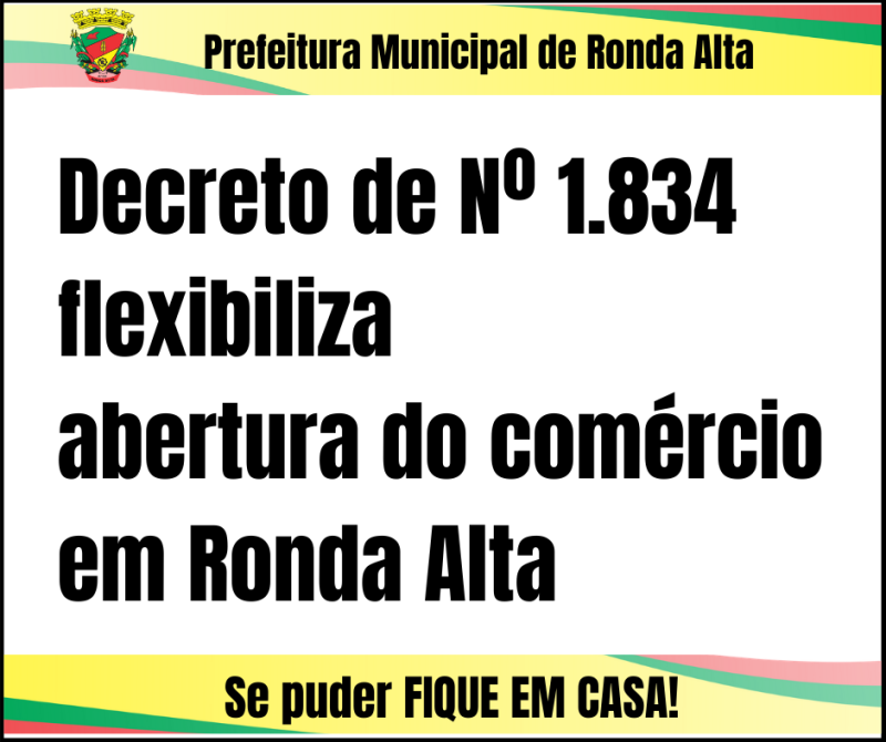 Decreto Municipal flexibiliza abertura do comércio
